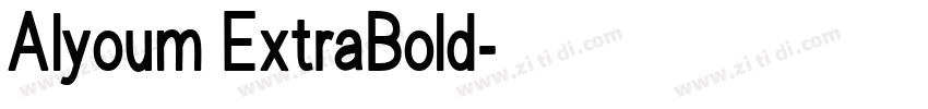 Alyoum ExtraBold字体转换